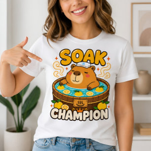 T-shirt drôle de capybara champion de trempage Ons