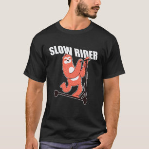 T-shirt Drôle de cavalier lent Paresseux drôle sur scooter