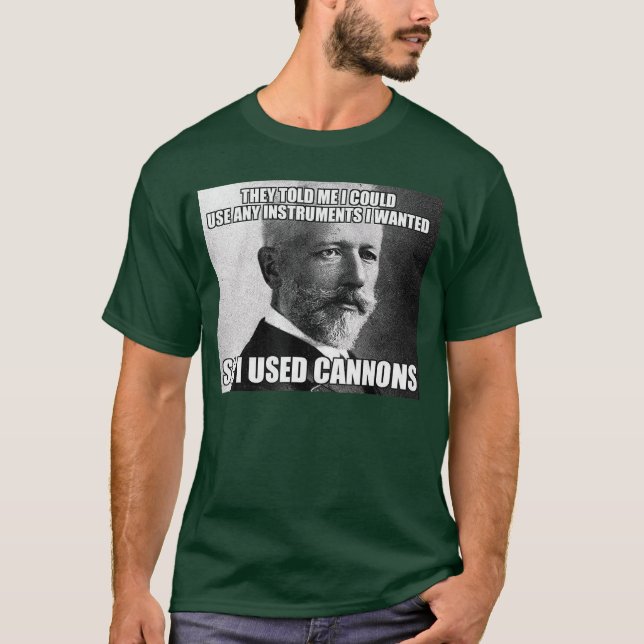 T-shirt drôle de Chaïkovski Canons Instrument Meme (Devant)