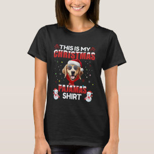 T-shirt Drôle de chapeau de Santa Retriever doré C'est mon