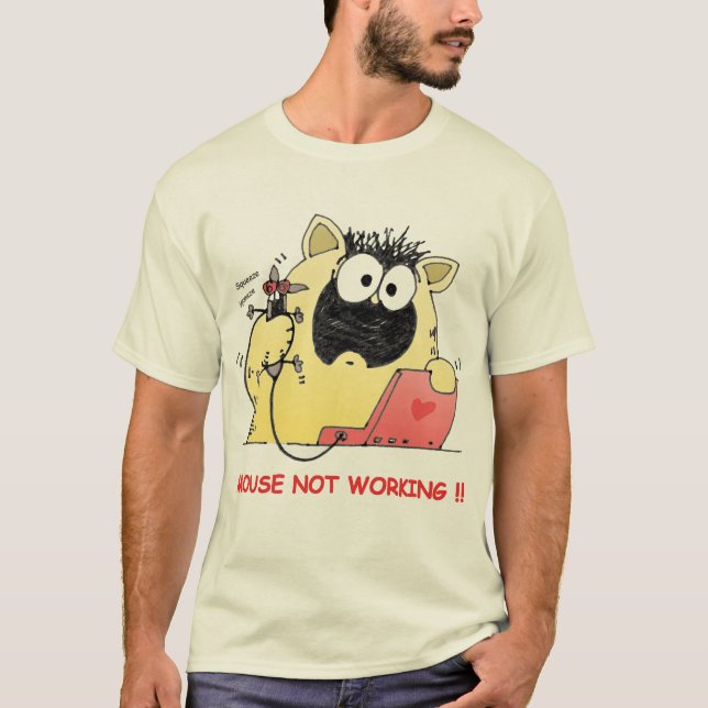 T-shirt drôle de chat et de souris (Devant)