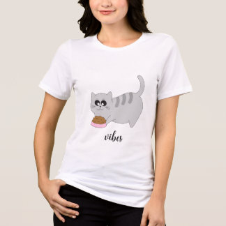 T-shirt drôle de chat, Haut de vibes de chat