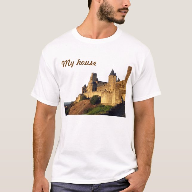 T-shirt drôle de château de Carcassonne (Devant)