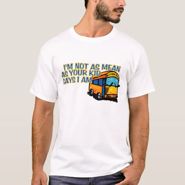 T-shirt drôle de chauffeur d'autobus scolaire (Devant)