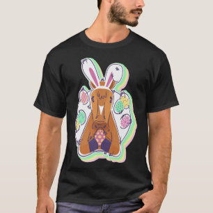 T-shirt Drôle de cheval de Pâques avec des oreilles de lap