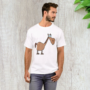 T-shirt Drôle de cheval derpy Cheval brun idiot