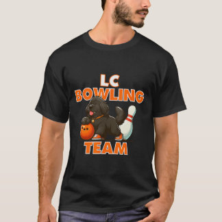 T-shirt Drôle de chien de Terre-Neuve au bowling