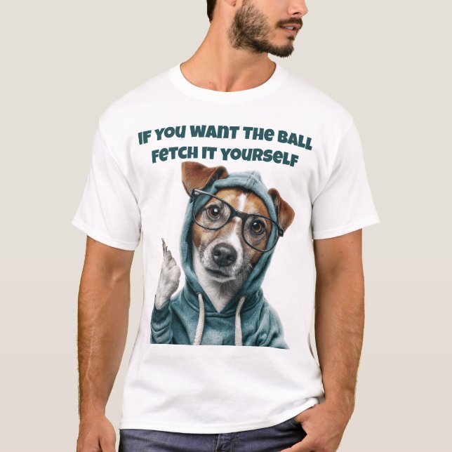 T-shirt drôle de chien Jack Russell (Devant)