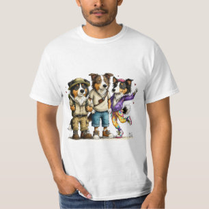 T-shirt drôle de chien Kelpie Trio Tee mignon