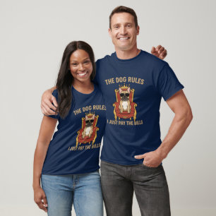 T-shirt drôle de chien Règles Bouledogue français 