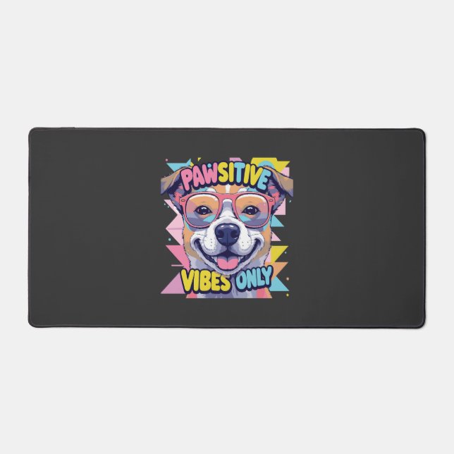 T-Shirt Drôle de Chien Vibes Only � Chien Cool (Recto)