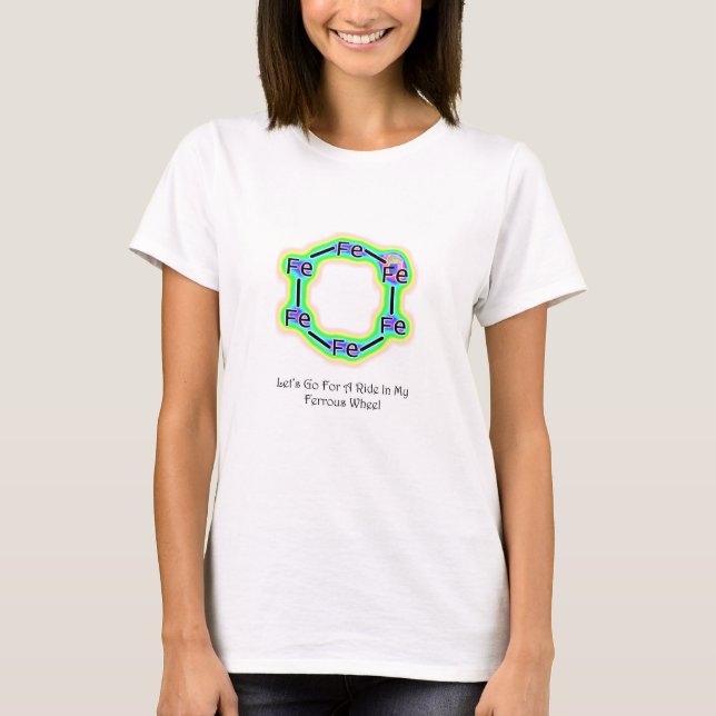 T-shirt drôle de chimie de roue ferreuse (Devant)