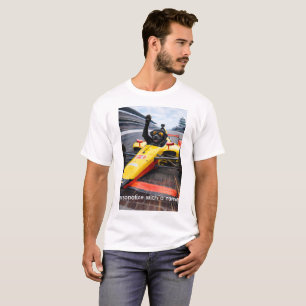 T-shirt drôle de chiot Lab noir courant en IndyCar