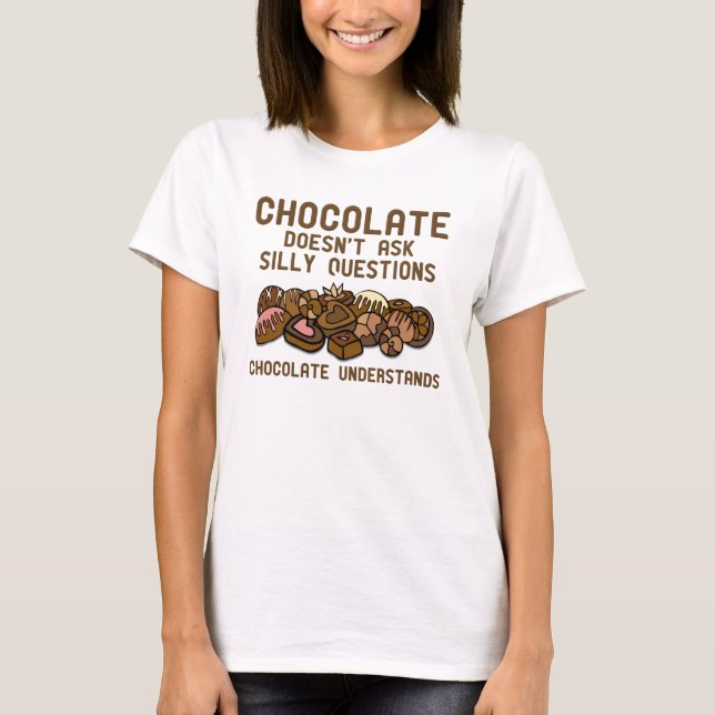 T-shirt drôle de chocolat (Devant)