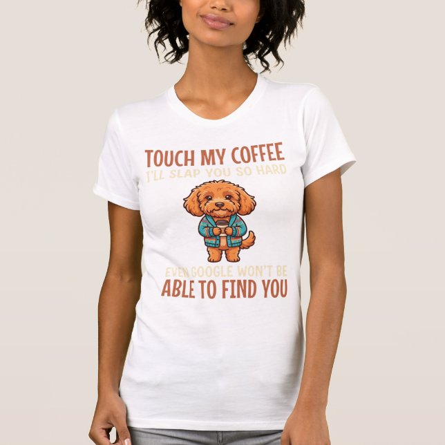 T-shirt Drôle de Cockapoo Amateur de Café (Devant)