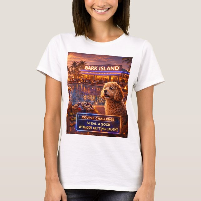 T-shirt drôle de Cockapoo style Love Island  (Devant)