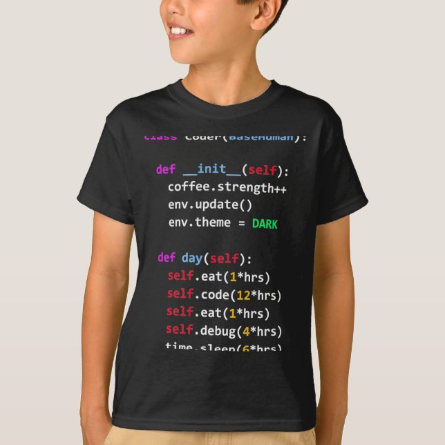 T-shirt Drôle de codage Python Cl Manger Code Sommeil  (Devant)