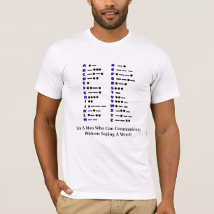 T-shirt drôle de communication de code Morse