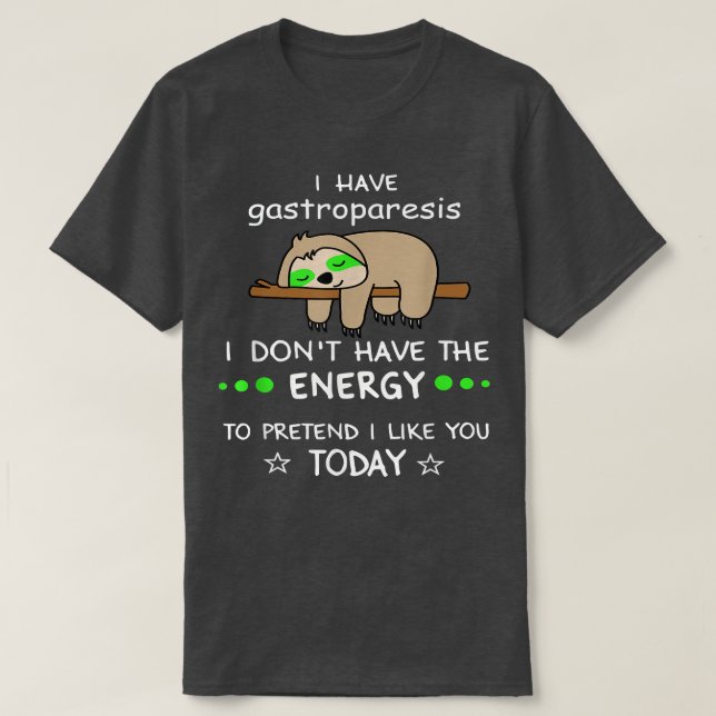 T-shirt drôle de conscience de la gastroparèse, conception (Design devant)