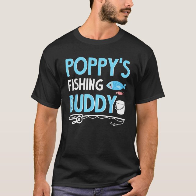 T-shirt drôle de copain de pêche de Poppy (Devant)