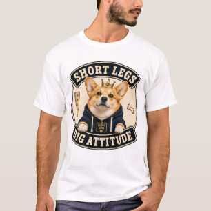 T-shirt drôle de Corgi aux pattes courtes et grand