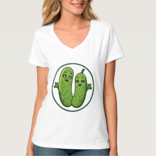 T-shirt drôle de couple de cornichons mignons pour