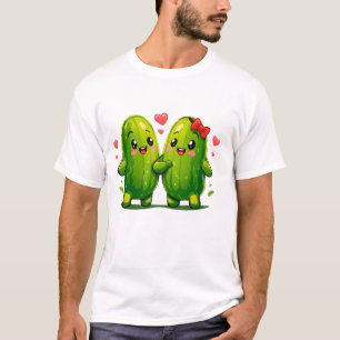 T-shirt drôle de couple de pickles mignons pour