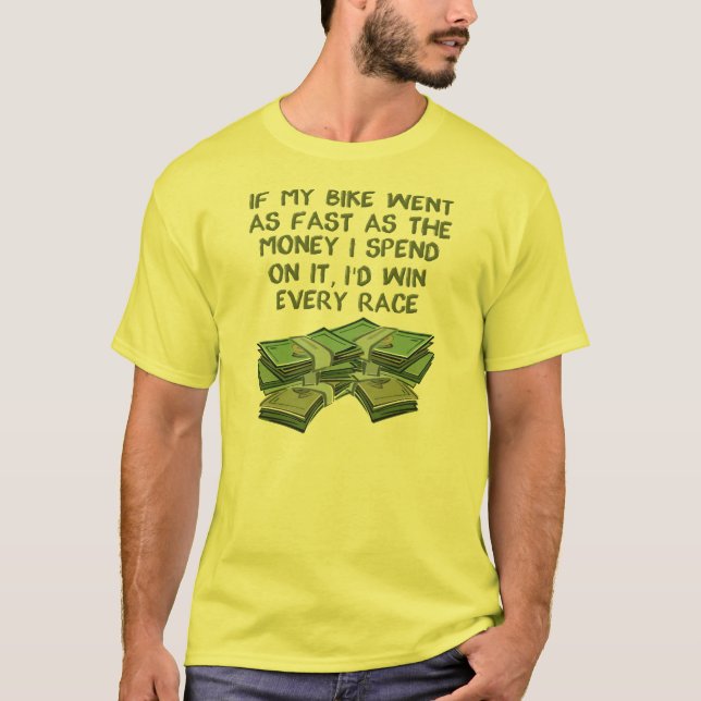 T-shirt drôle de course moto aussi rapide que l'ar (Devant)