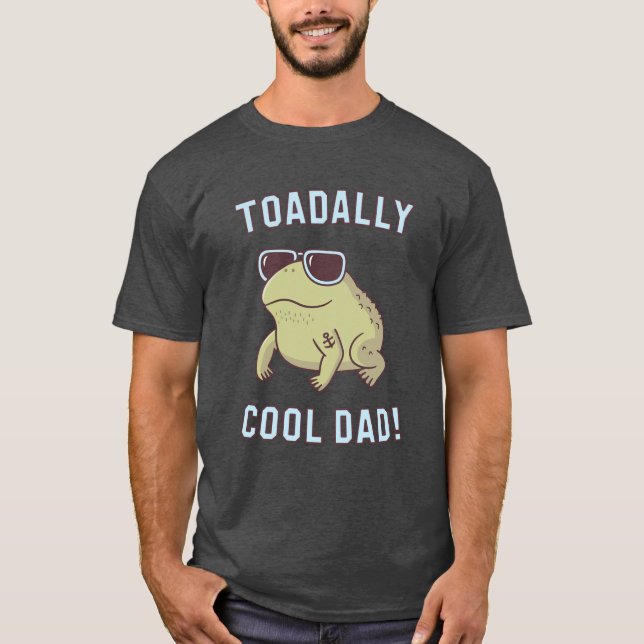 T-shirt drôle de crapaud, papa super cool (Devant)