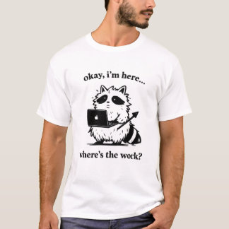 T-shirt drôle de développeur raton laveur - Travai