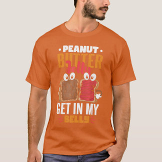 T-shirt Drôle de dicton PbJ PNJ beurre de cacahuète et gel