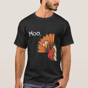 T-shirt Drole de dinde de Thanksgiving Meuh Je suis une va