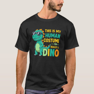 T-shirt Drôle de dinosaure - C'est mon costume d'humain Je