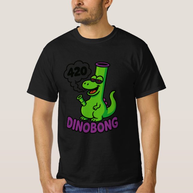 T-shirt drôle de dinosaure Dinobong | Graphisme de (Devant)