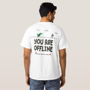 T-shirt drôle de dinosaure hors ligne
