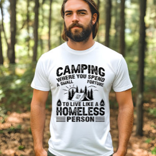 T-shirt Drôle de dire de camping