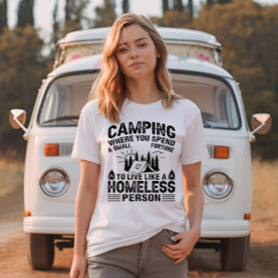 T-shirt Drôle de dire de camping