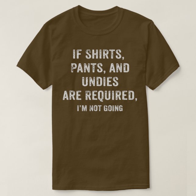 T-shirt Drôle de dire nudiste (Design devant)