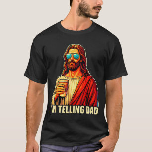 T-shirt Drôle de dire papa chemise religieux chrétien jésu