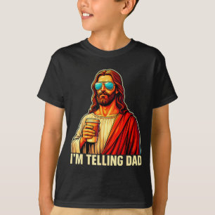 T-shirt Drôle de dire papa chemise religieux chrétien jésu