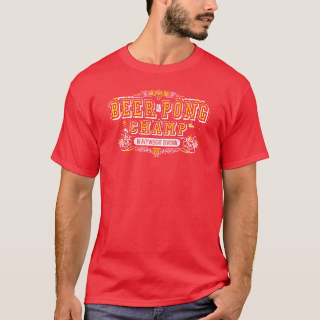 T-shirt drôle de Division lourde de champion de (Devant)