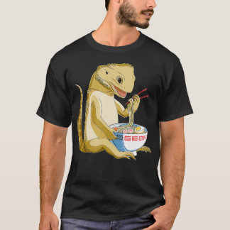 T-shirt Drôle de dragon barbu japonais kawaii ramen