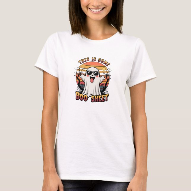 T-shirt Drôle de fantôme “Boo Sheet” Halloween (Devant)