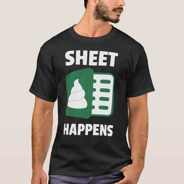 T-shirt Drôle de feuille de calcul Pun de bureau (Devant)