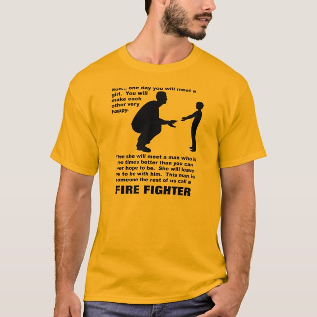T-Shirt drôle de fierté de pompier de conseils pat (Devant)