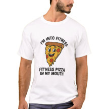T-shirt drôle de fitness sur le thème de la pizza