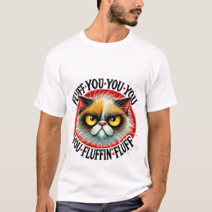 T-shirt Drôle de "Fluff You" Sassy Grumpy Cat ✨😼🖕
