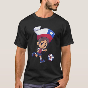 T-shirt Drôle de Football Chili drapeau Jeune Enfant Sport