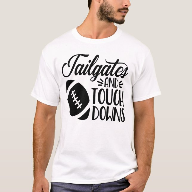 T-shirt drôle de football rassemblements de queue  (Devant)