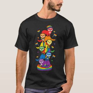 T-shirt Drôle de furet arc-en-ciel LGBT fierté lesbienne g